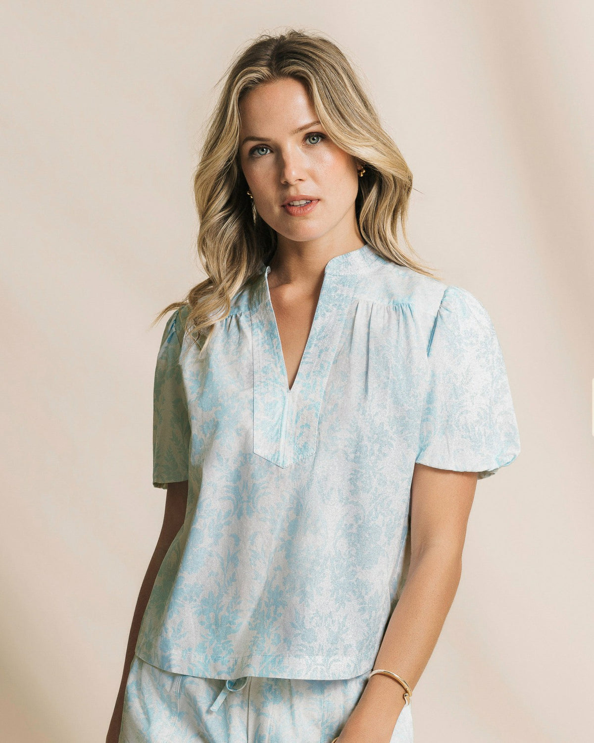Cassia Bubble Sleeve Top