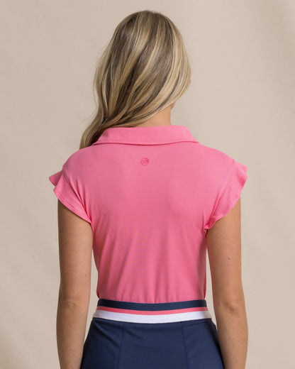 Dayna Ruffle Polo Tank