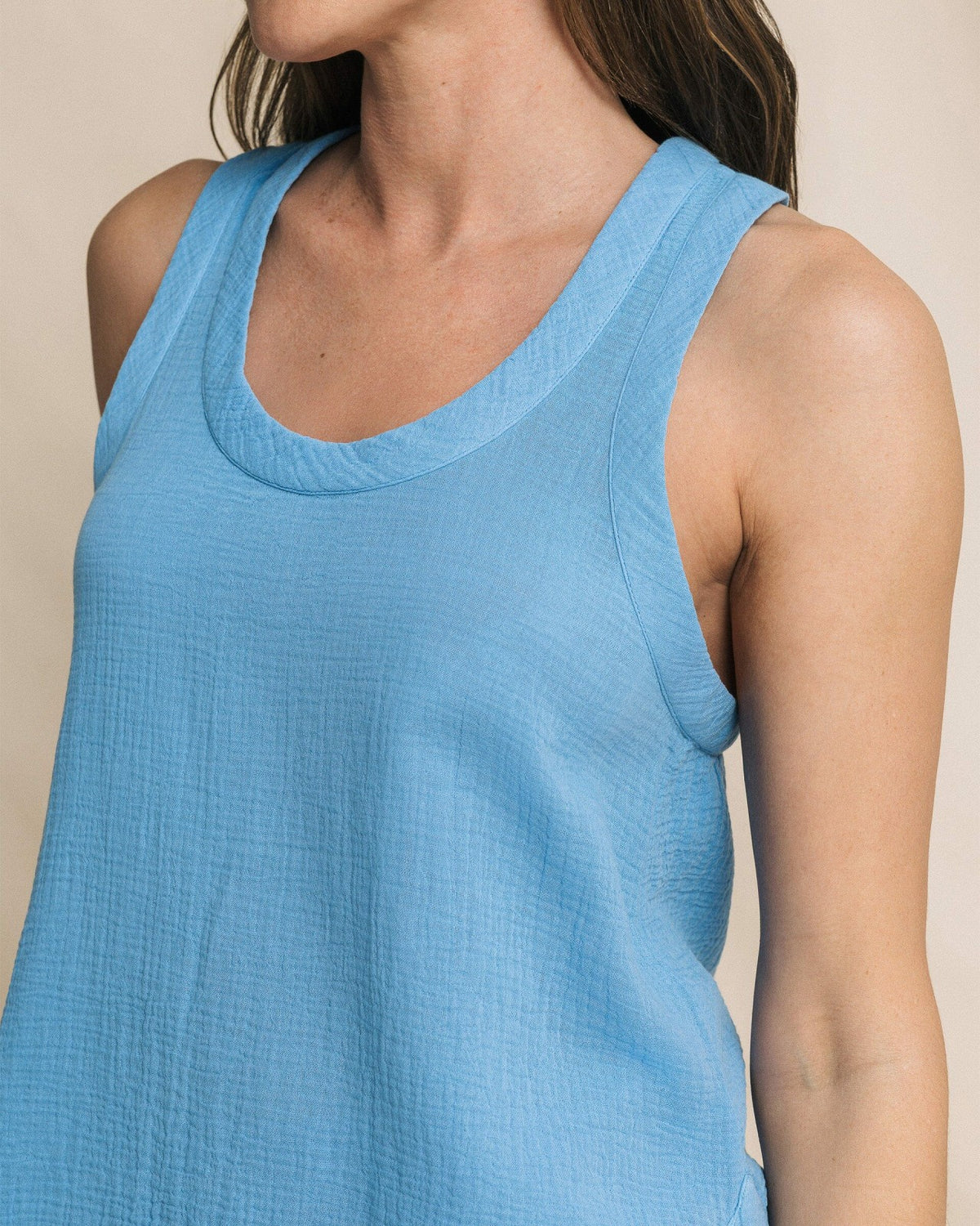 Leila Double Cloth Solid Tank