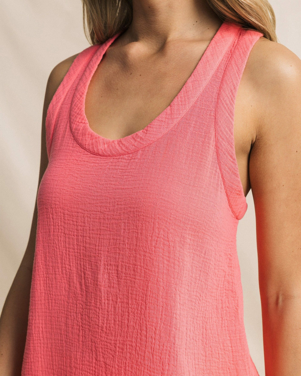 Leila Double Cloth Solid Tank