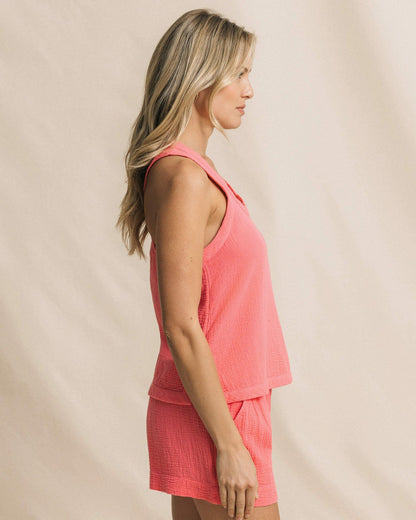 Leila Double Cloth Solid Tank