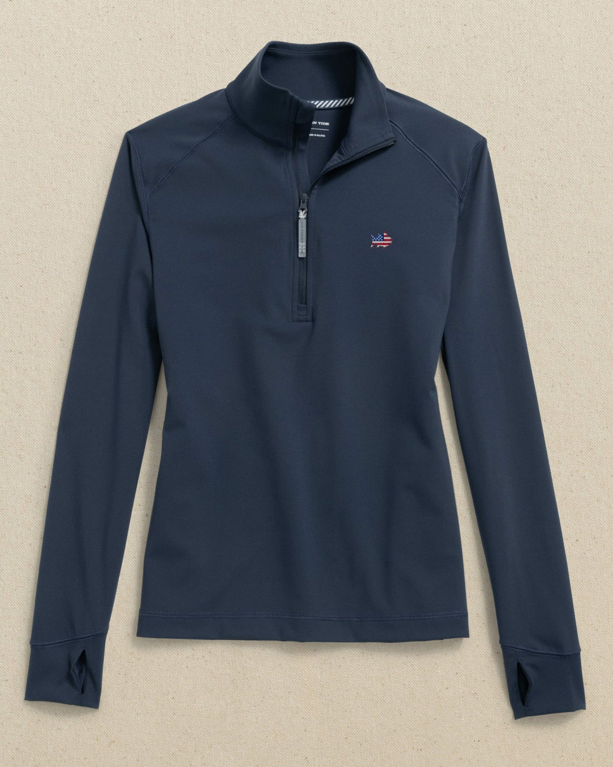 USA Flag Skipjack Runaround Quarter Zip