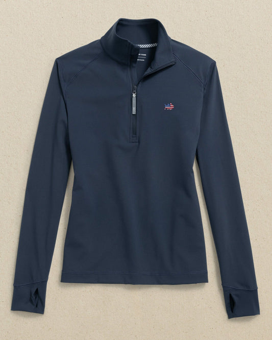 USA Flag Skipjack Runaround Quarter Zip