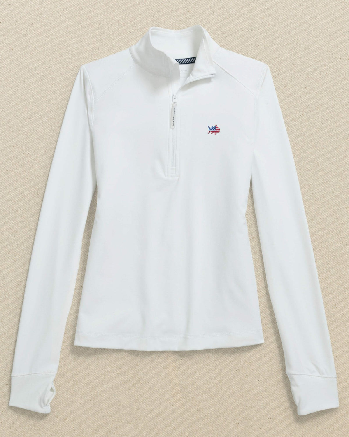 USA Flag Skipjack Runaround Quarter Zip