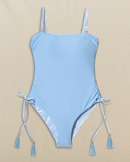 Reversible Bandeau One-Piece Swimsuit