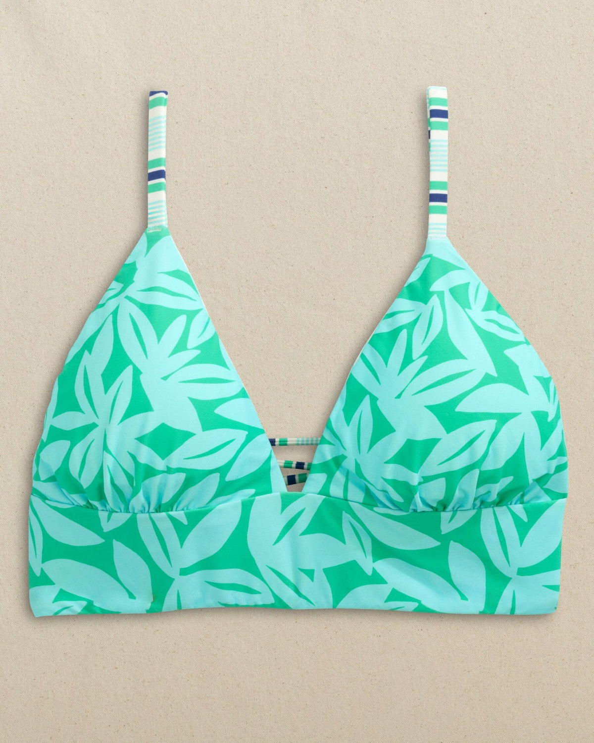 Reversible Tropical Stripe Banded Bikini Top