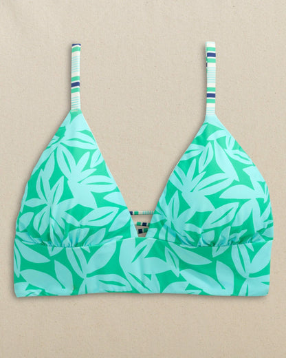 Reversible Tropical Stripe Banded Bikini Top