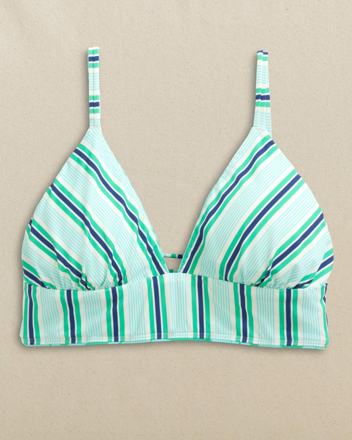 Reversible Tropical Stripe Banded Bikini Top