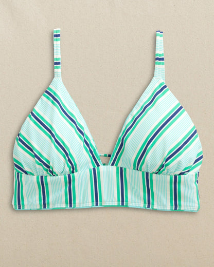 Reversible Tropical Stripe Banded Bikini Top