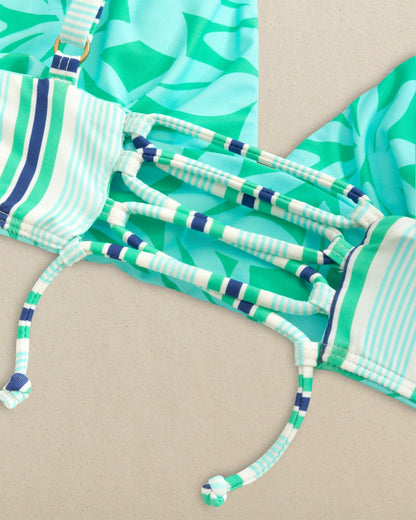 Reversible Tropical Stripe Banded Bikini Top