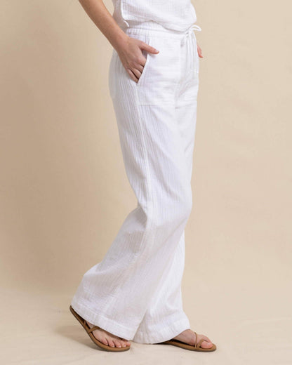 Laken Wide Leg Pant - Classic White