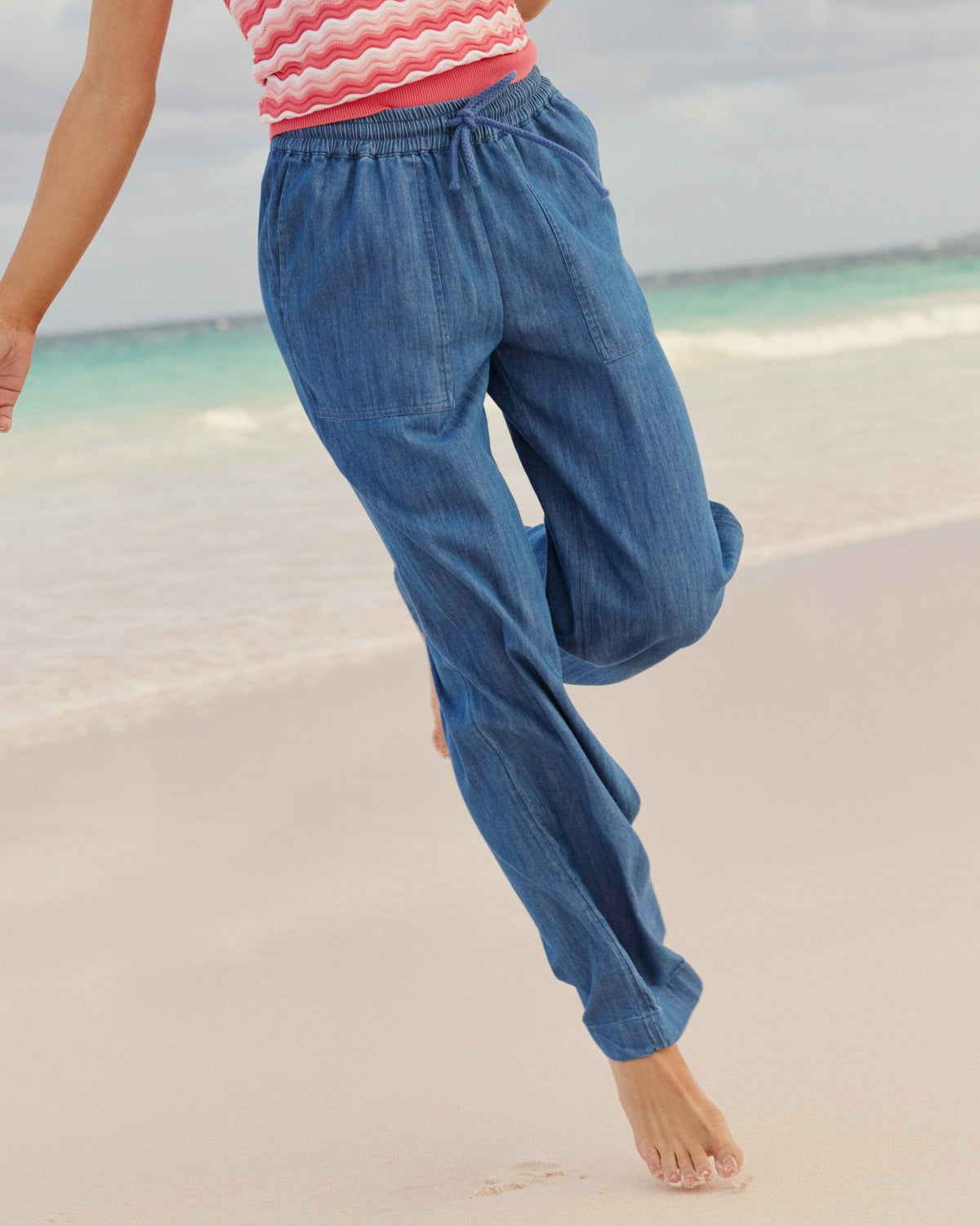 Laken Denim Wide Leg Pant