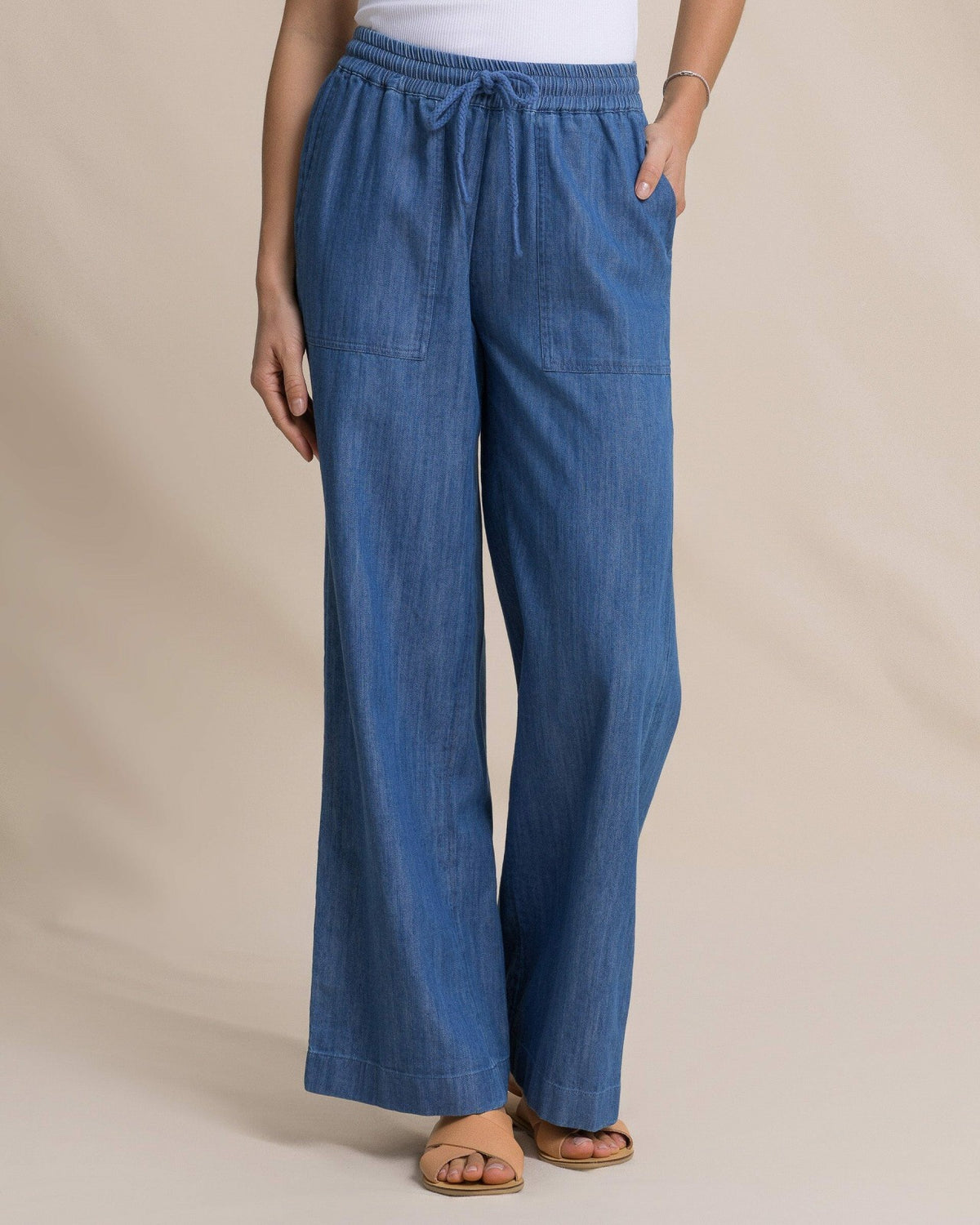 Laken Denim Wide Leg Pant
