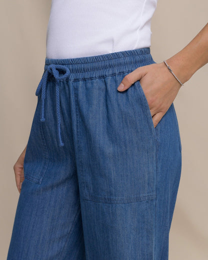 Laken Denim Wide Leg Pant