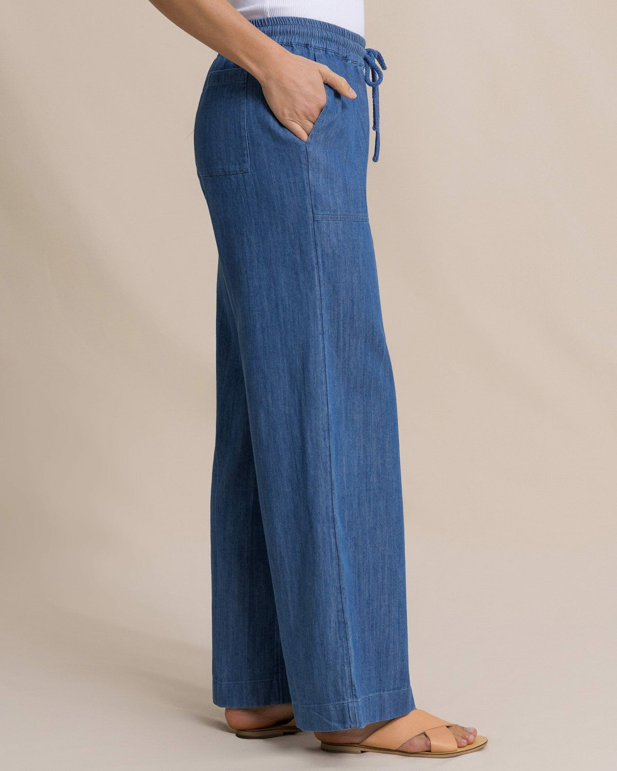 Laken Denim Wide Leg Pant