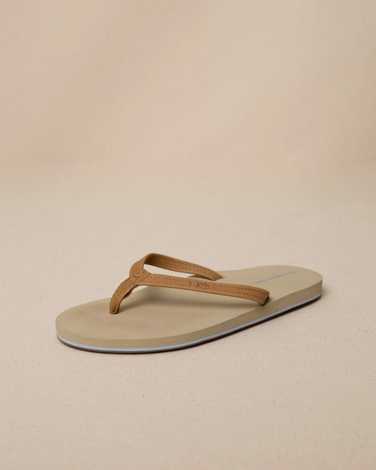 Brown Leather Flip Flops