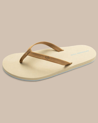 Brown Leather Flip Flops