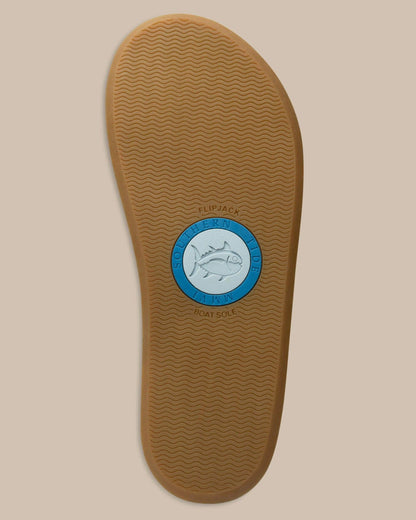 Navy Leather Flip Flops