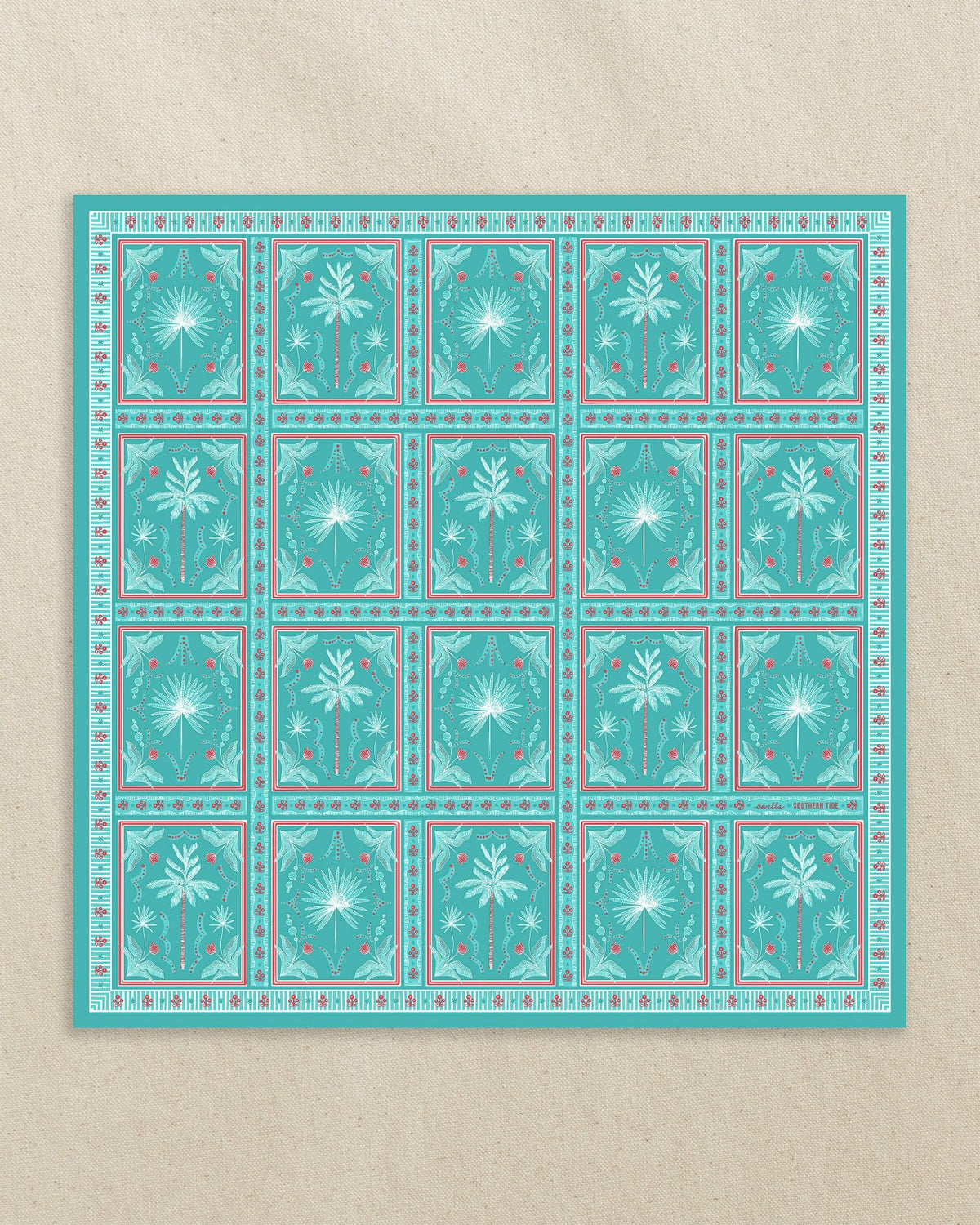 Southern Tide x Swells - Illustrated Palms Scarf