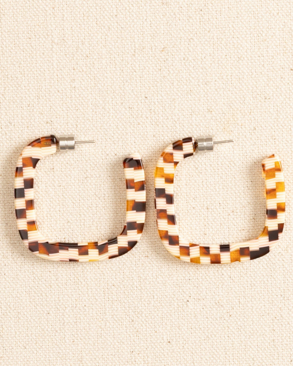 Midi Square Hoop Earrings