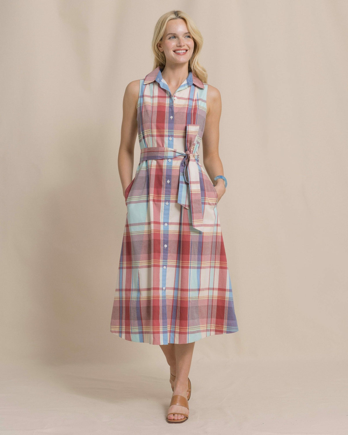 Whitley Madras Midi Dress