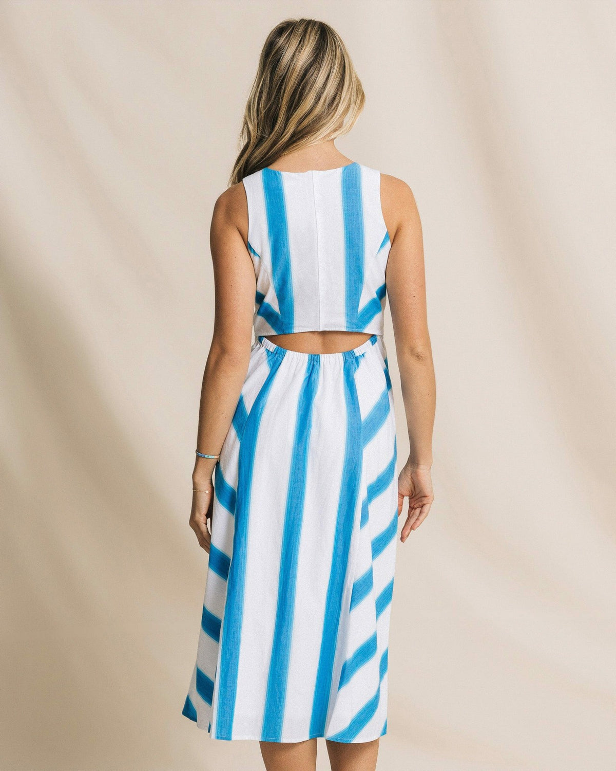 Hayden Stripe Mix Midi Dress