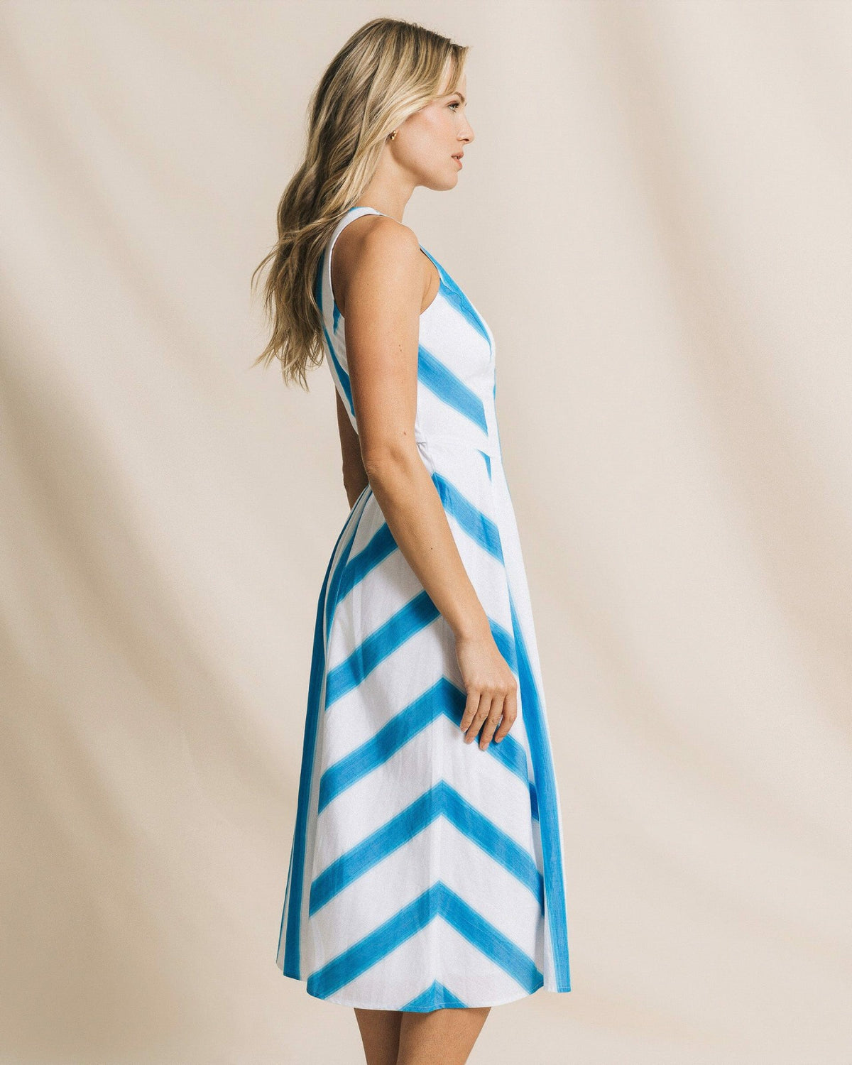 Hayden Stripe Mix Midi Dress