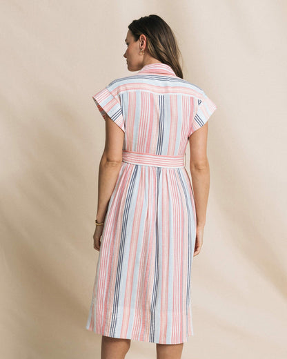 Tinley Striped Belted Midi Shirtdress