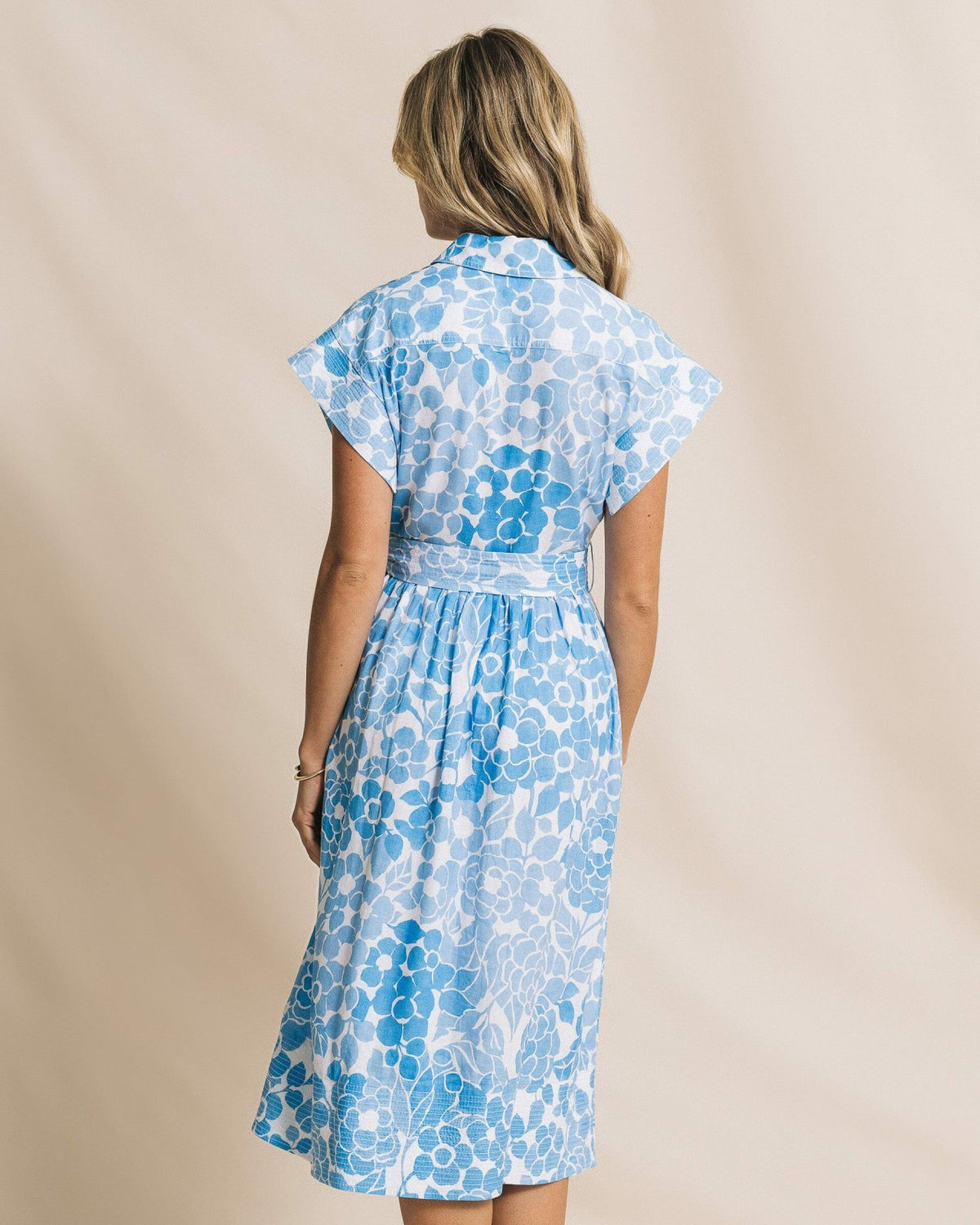 Tinley Printed Belted Midi Shirtdress