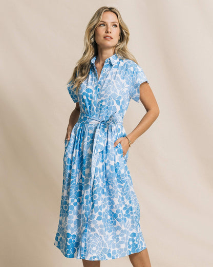 Tinley Printed Belted Midi Shirtdress