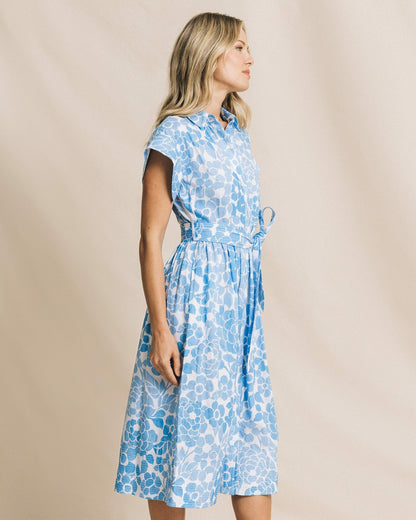 Tinley Printed Belted Midi Shirtdress