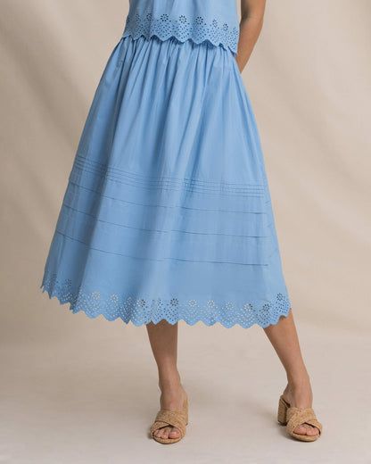 Gigi Eyelet Midi Skirt