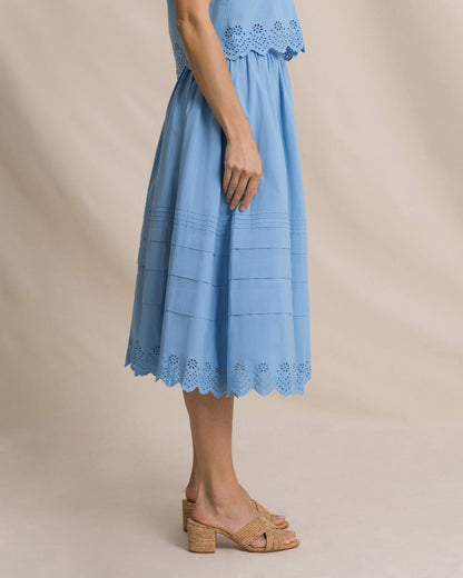 Gigi Eyelet Midi Skirt