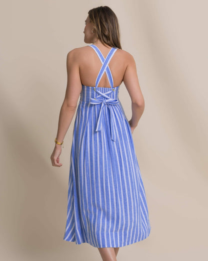 Cinzia Striped Cross Strap Dress
