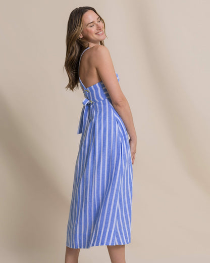 Cinzia Striped Cross Strap Dress
