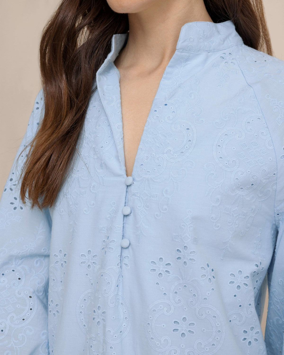 Mandy Embroidered Bubble Sleeve Dress