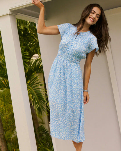 Clementine Flutter Sleeve Midi Dress