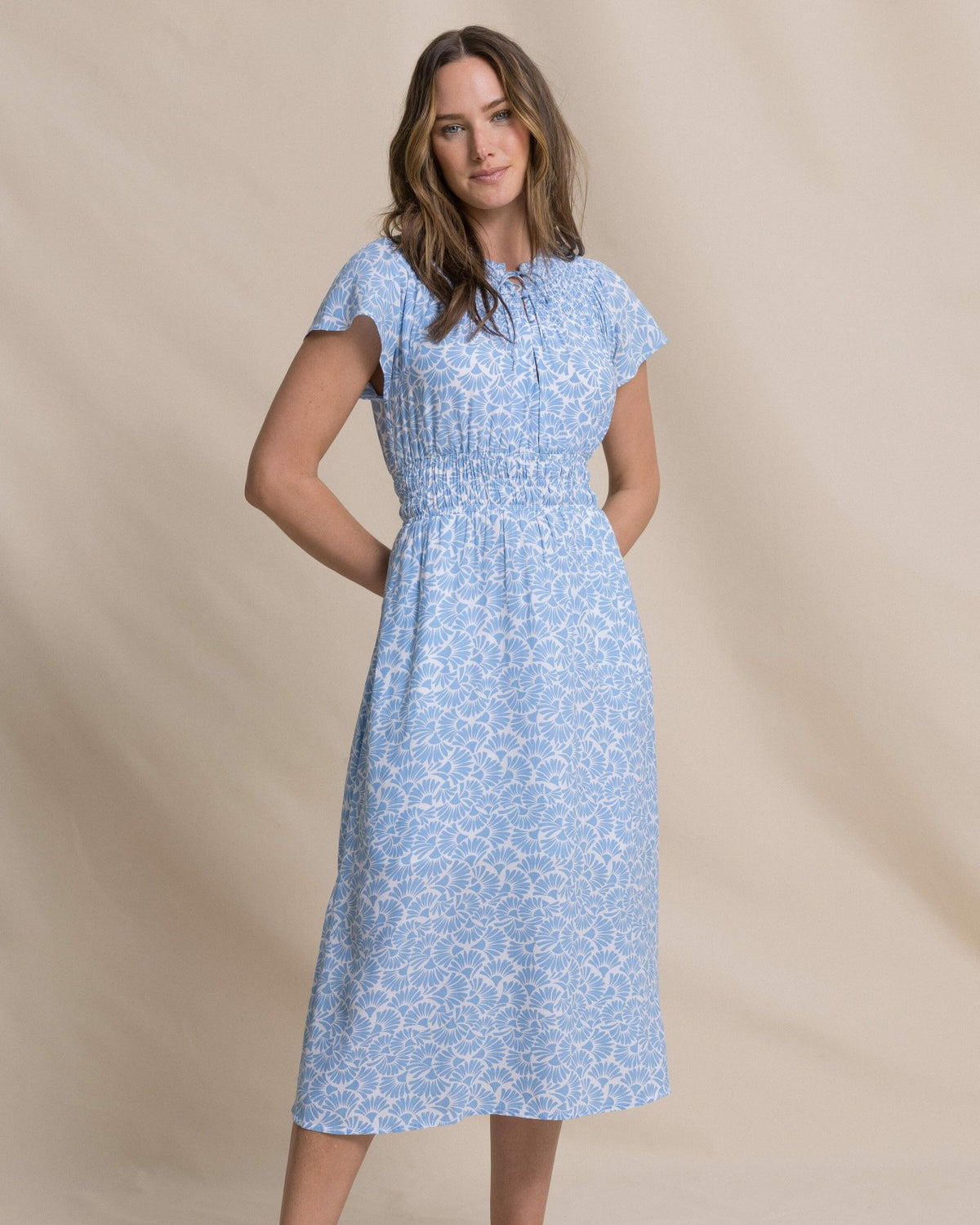 Clementine Flutter Sleeve Midi Dress