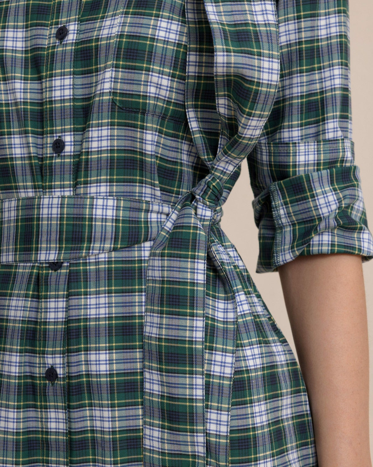 Trista Gordan Tartan Shirt Dress