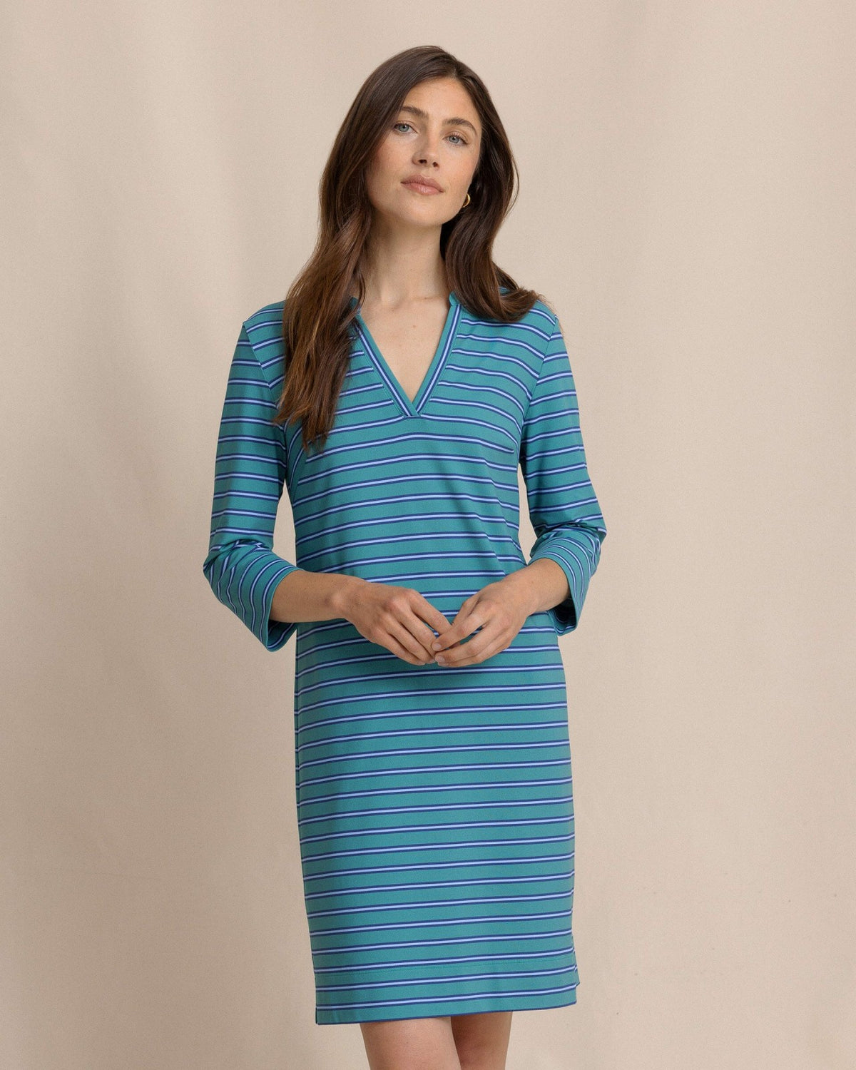 Teal Alicia Stripe Dress