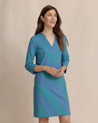 Teal Alicia Stripe Dress