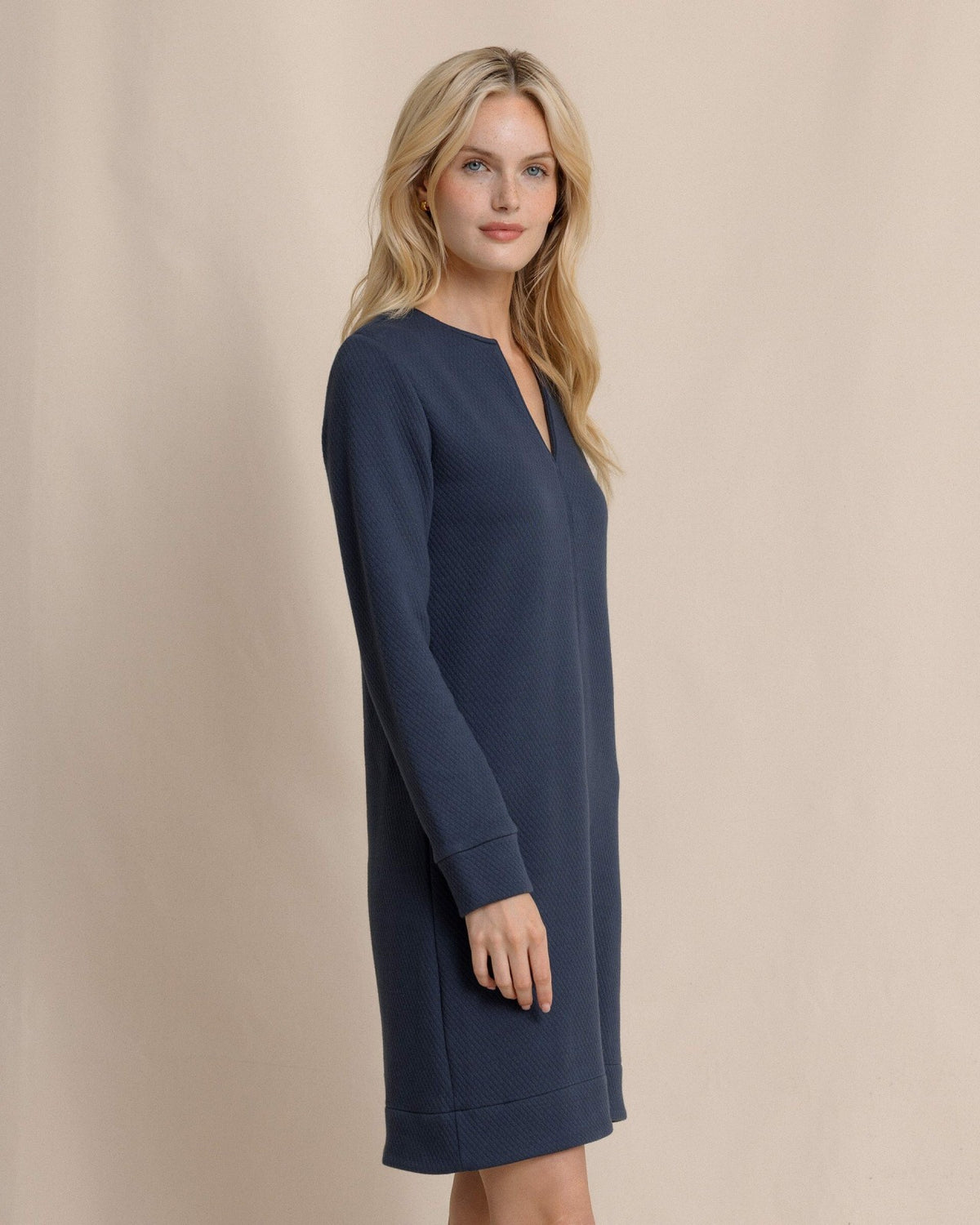 Cady Jacquard Dress - Dress Blue