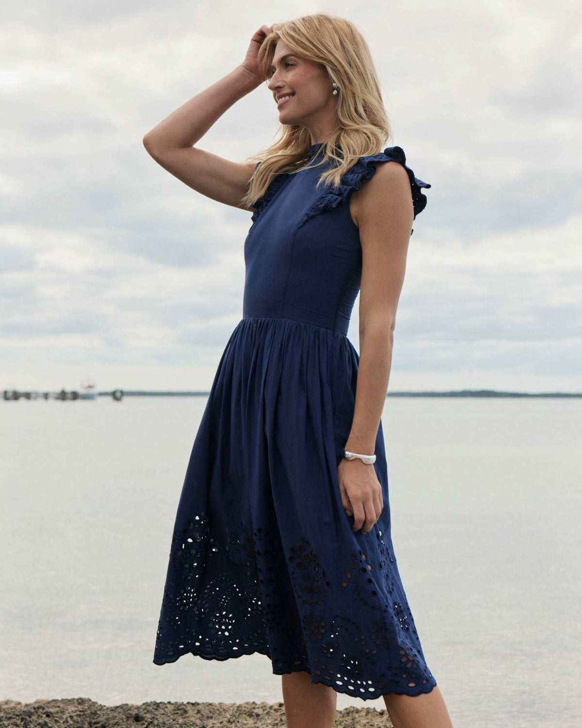 Rebekah Eyelet Midi Dress