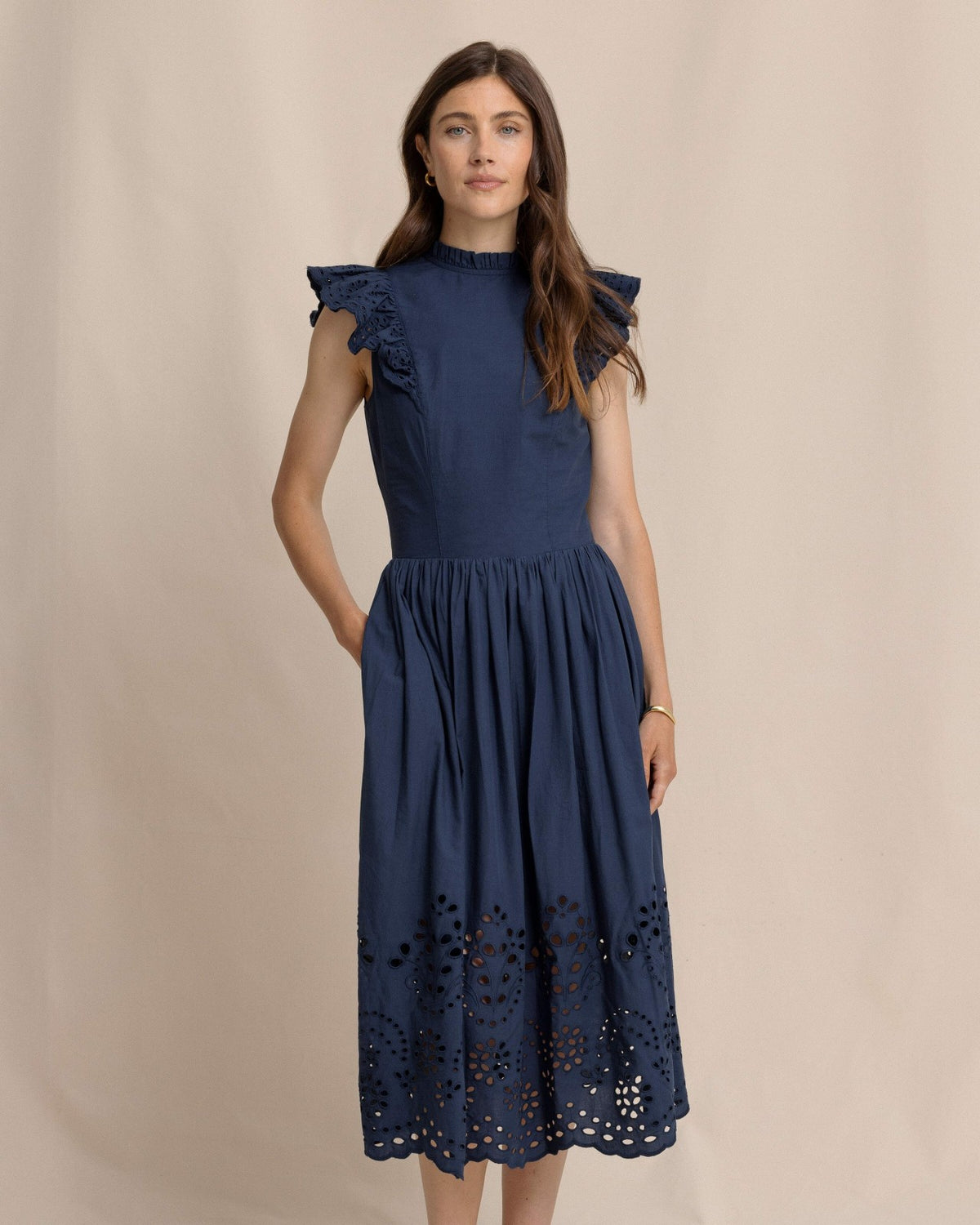 Rebekah Eyelet Midi Dress