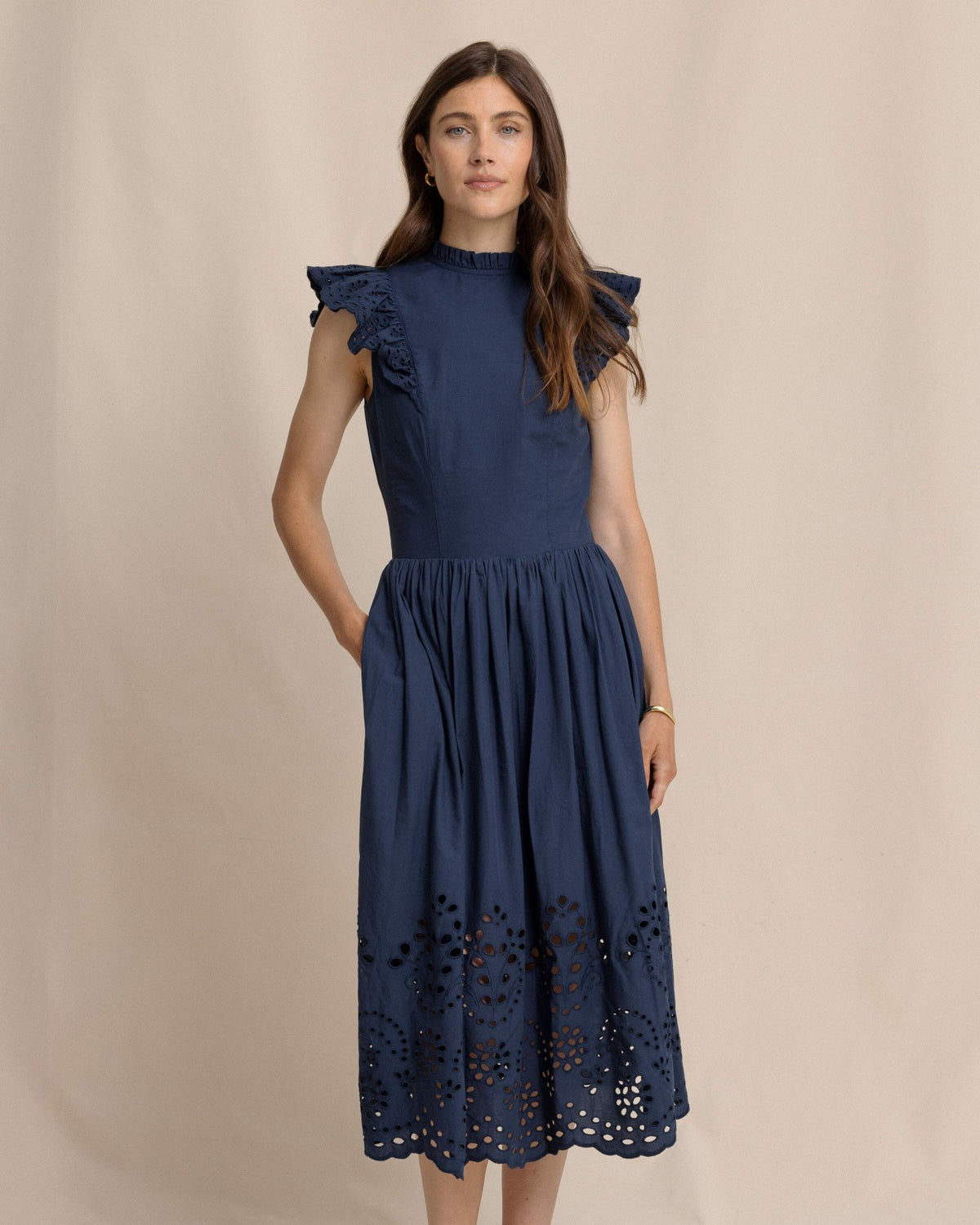 Rebekah Eyelet Midi Dress
