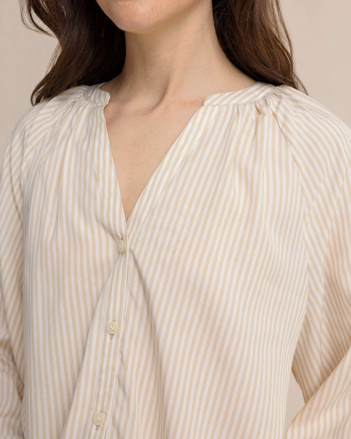 Brinley Band Collar Button Down Shirt