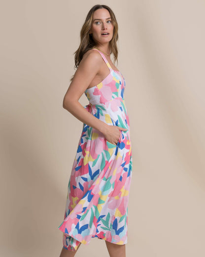 Cinzia Printed Cross Strap Dress