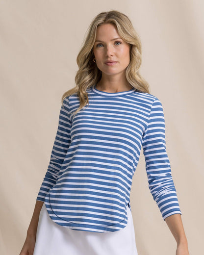 Linley Stripe Coastal Breeze® Performance Crew