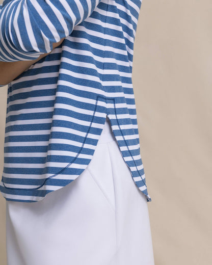 Linley Stripe Coastal Breeze® Performance Crew