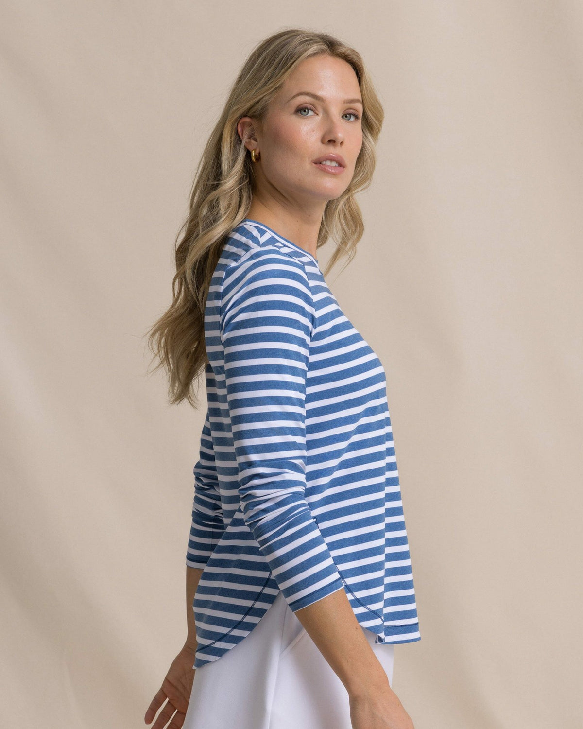 Linley Stripe Coastal Breeze® Performance Crew